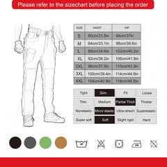 Men's Winter Work Trousers Plus Velvet Warm Cargo Pants