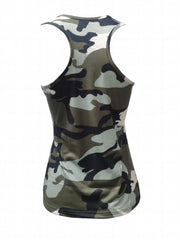 Camo Print Tank Top Racerback Sleeveless Summer Women's Clothing