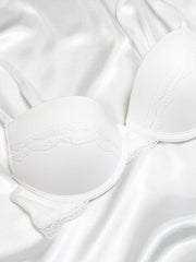 Lace Push Up Bra with Scallop Trim