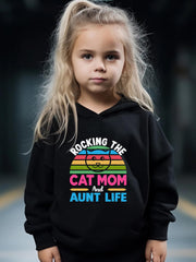 Cat Mom and Aunt Life 2pcs Activewear Sets for Girls