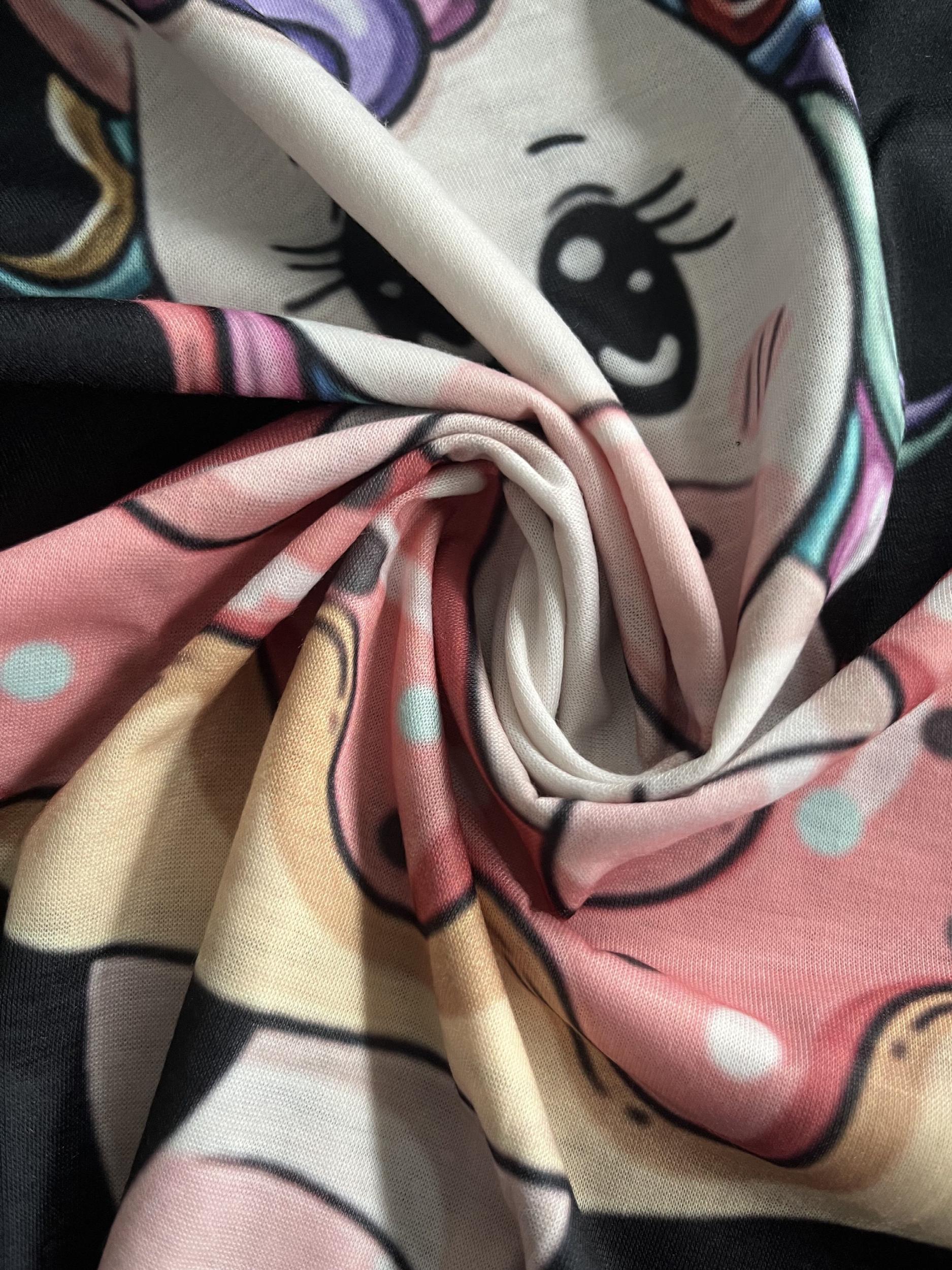 Girls 3D Pony Graphic Tee for Summer Outdoor Activities