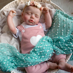 20" Reborn Kids Doll Pink Outfit Soft Cloth Body 3D Skin Clothes Bottle Gift