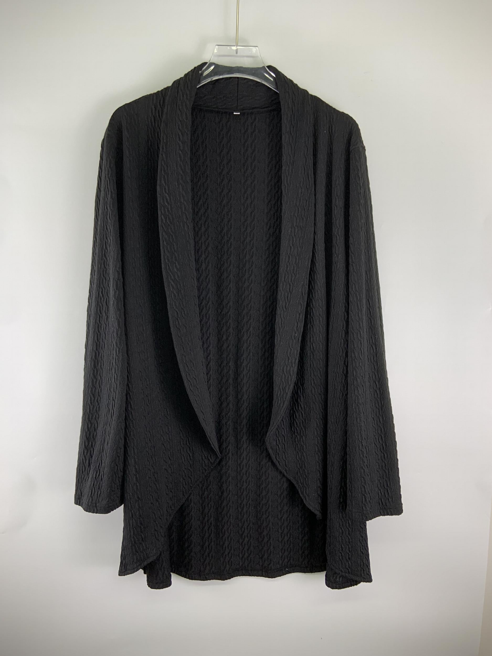 Women's Solid Cable Long Sleeve Cardigan