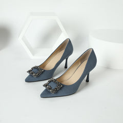 Women's Rhinestone Point Toe Stiletto Heel Party Shoes