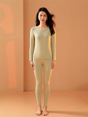 Women's Thermal Underwear Set Long Sleeve Crew Neck Top & Pants