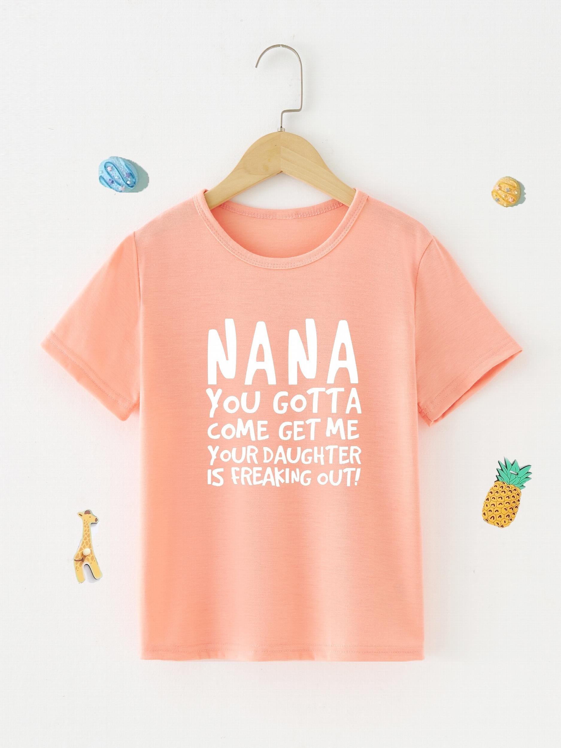 Boy's Funny Letter Print Short Sleeve T-shirt for Summer
