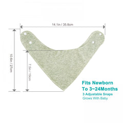 10pcs Baby Bandana Drool Bibs for Boys and Girls