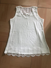 Tank Top Women's Plus Lace Waffle Pattern V Neck Tank Top