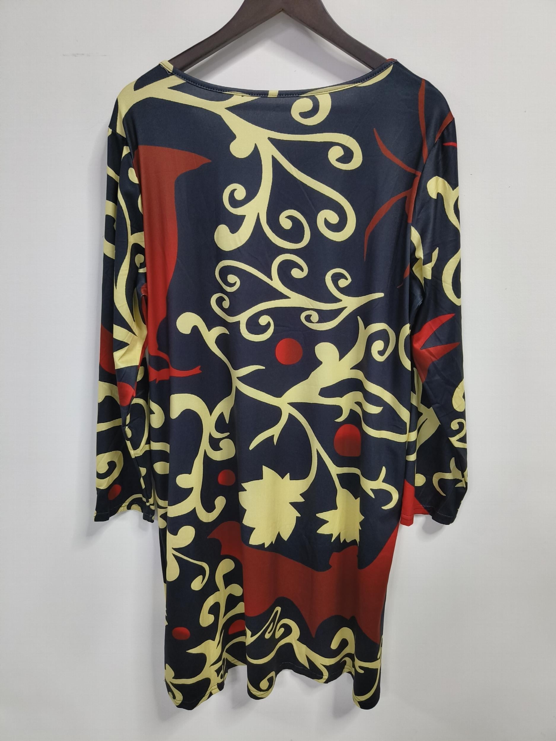 Floral Print Plus Size Dress with Pockets