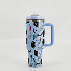 Stainless Steel 40oz Double Wall Tumbler With Handle and Lid