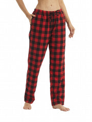2pcs Plaid Lounge Pants Casual & Soft Drawstring Elastic Waistband Pants