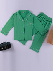 2pcs Boys Comfy Pajamas Set Shirts And Trousers Kids Clothes