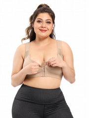 Breathable Zipper Front Sports Bra for Women