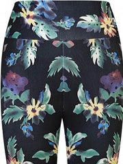 Flower Print Yoga Workout Pants High Stretch Running Sports Fitness Leggings