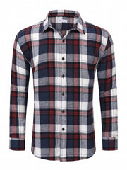 Men's Plaid Flannel Button Up Shirt