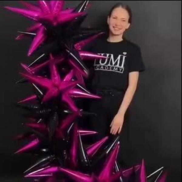 24pcs 26 inch Exploding Star Foil Balloon Conical Balloon Combo for Party Decor