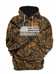 Skull And Brach 3D Print Hoodie For Men