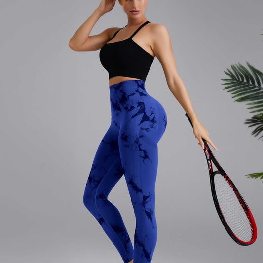 Tie Dye Sports Leggings High Waist Butt Lifting Yoga Pants