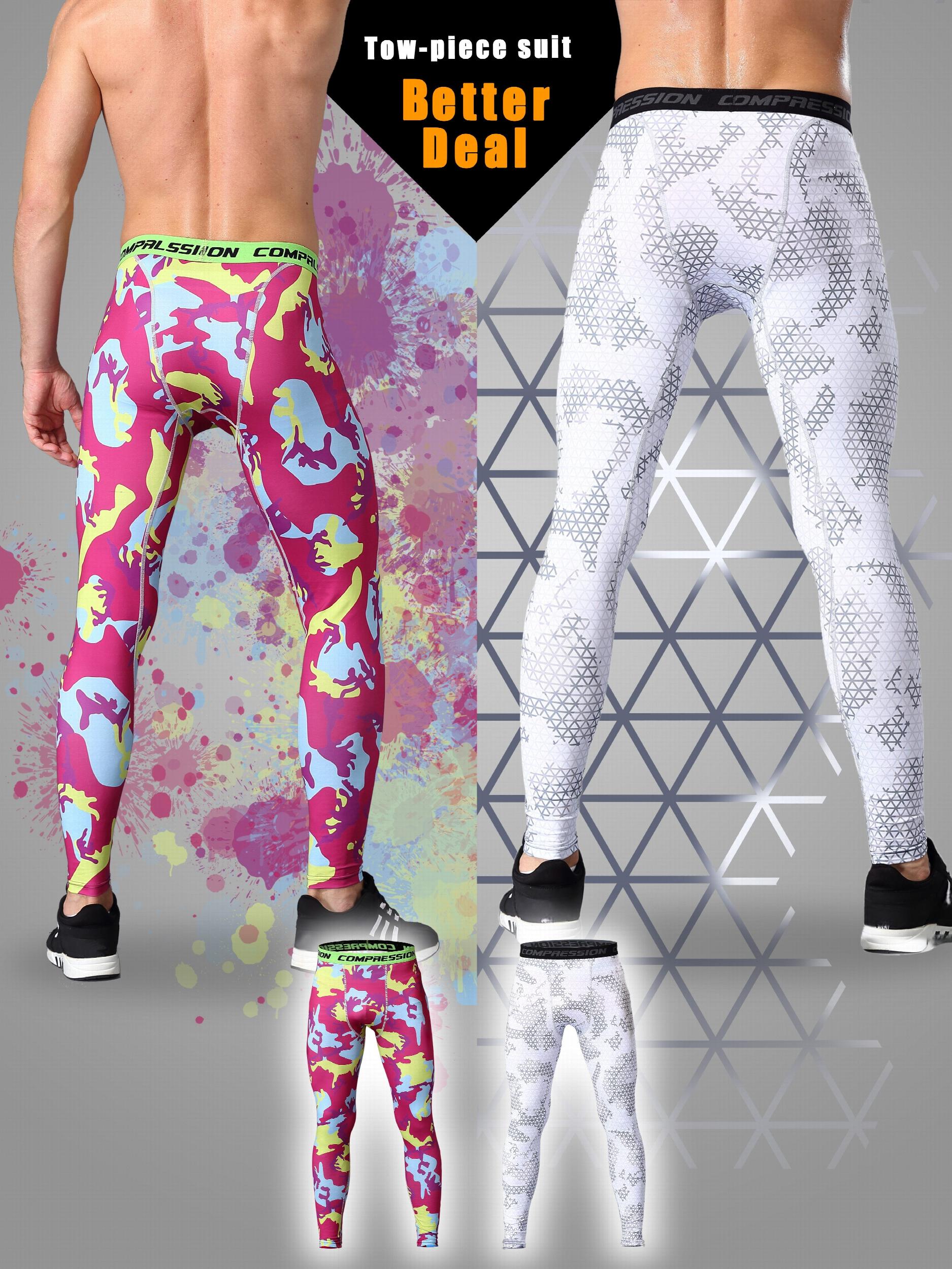 Men's Camouflage Leggings Quick Dry Sports Compression Pants