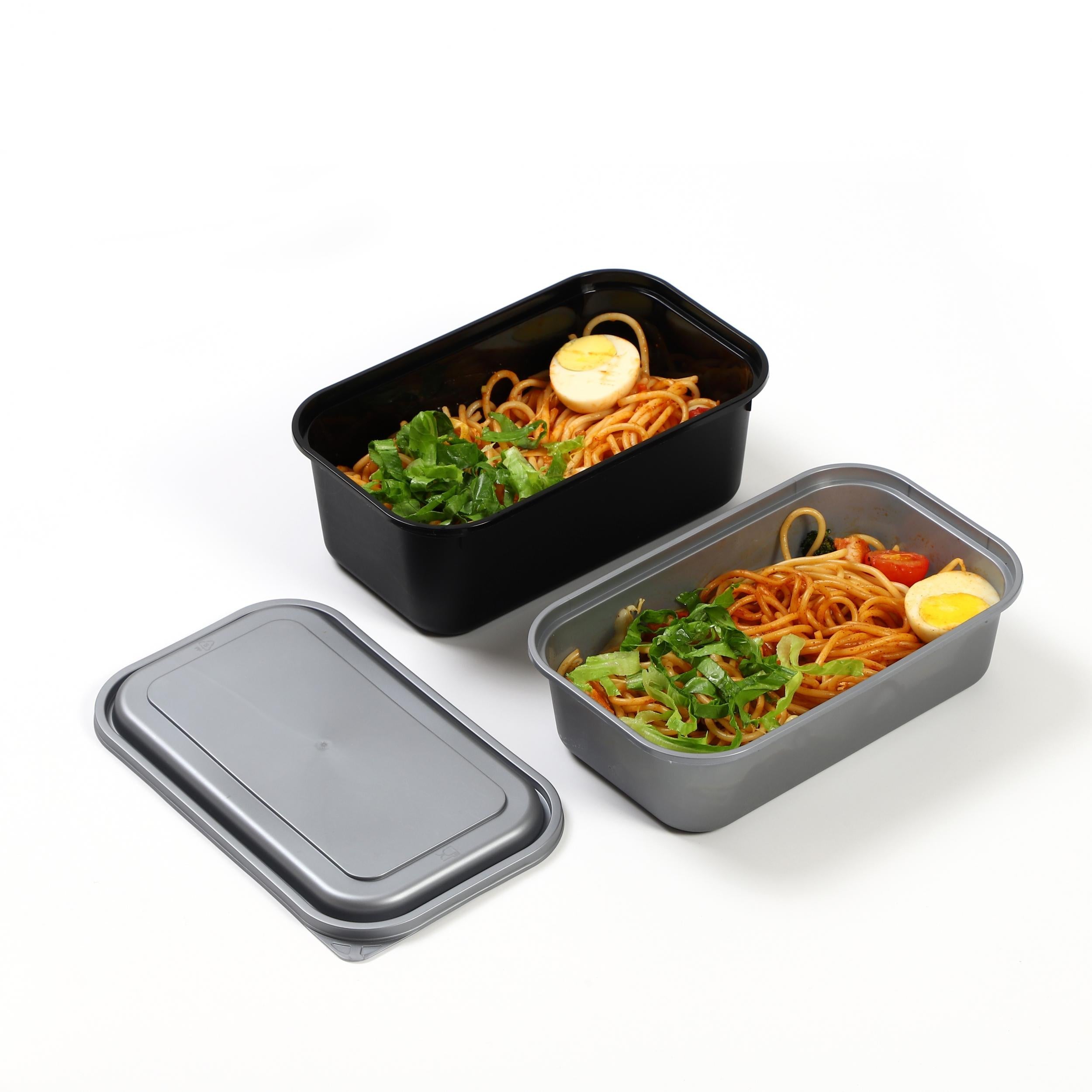 5pcs 33 8oz Lunch Box 2 Compartments Leak Proof Microwave Freezer Safe