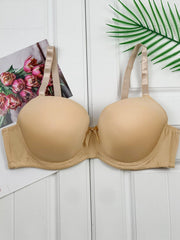 Molded Cup Padded Bow Front Comfort Bra