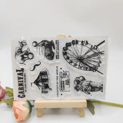 Circus Theme Stamp DIY Journal Card Making Gift for Boys and Girls 1pc