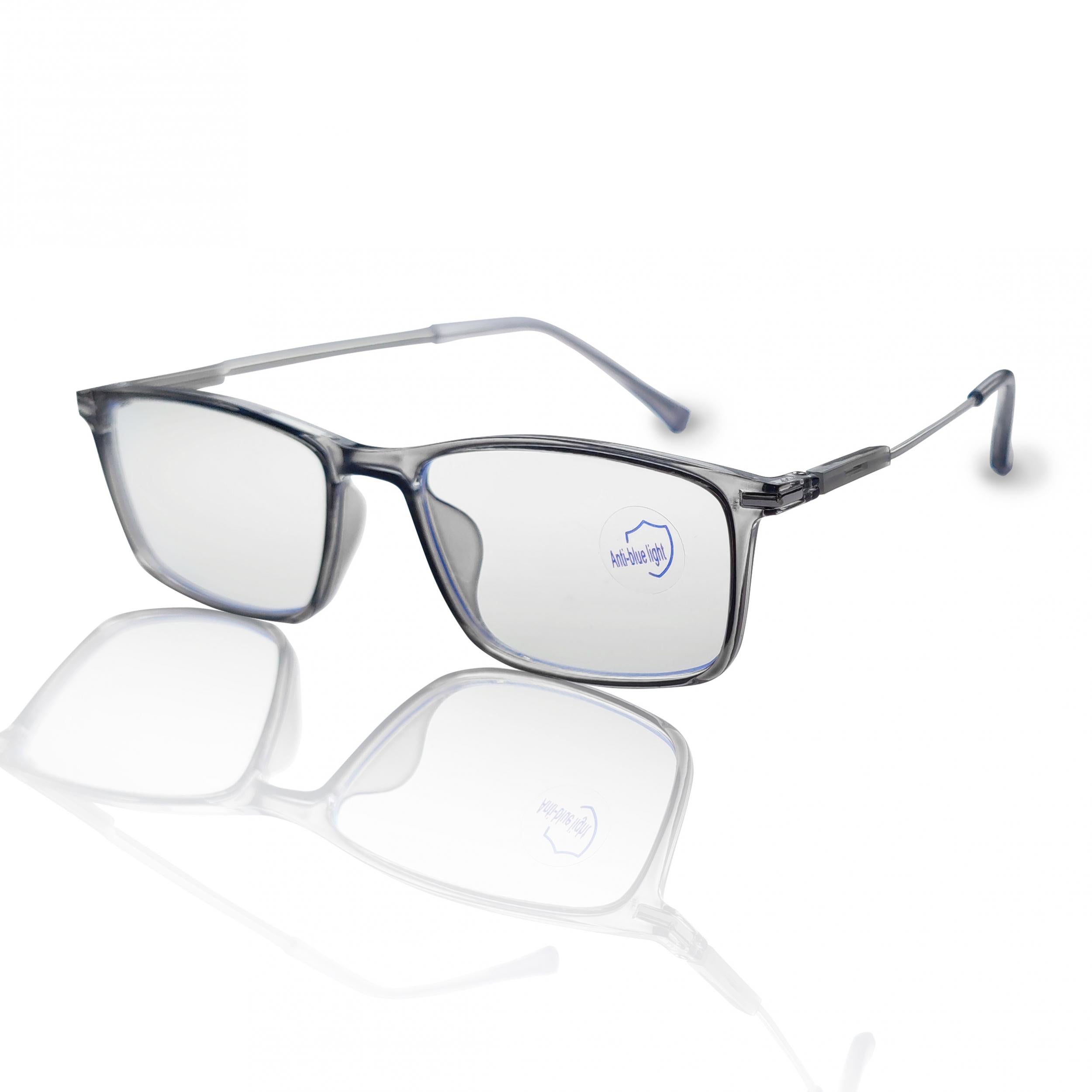 Men's Decorative Anti Light Reading Glasses with Pouch