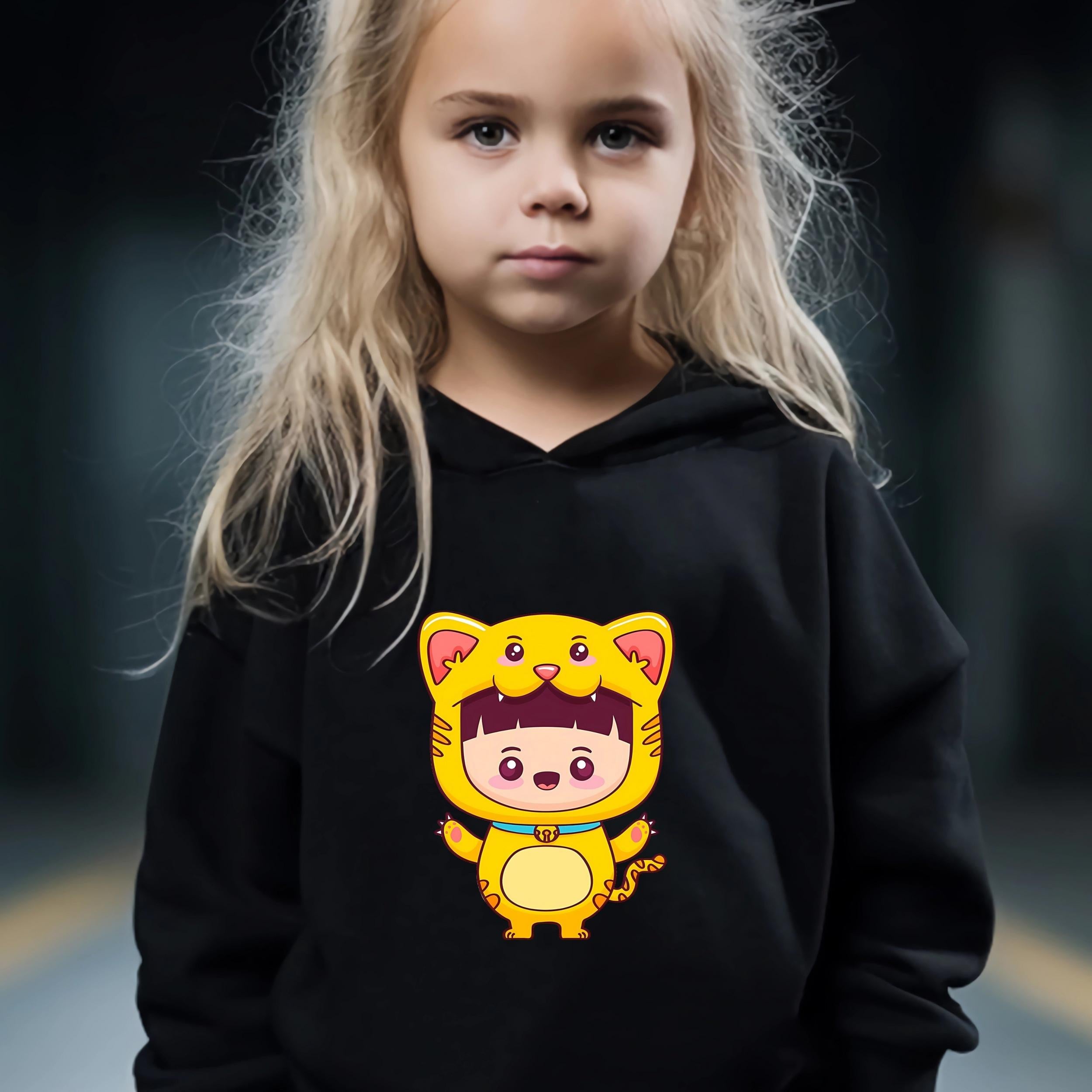 Cartoon Boy Print 2pcs Girls Outfits For Sports Spring Fall Outdoor Gift