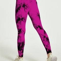 Tie Dye Seamless Sports Leggings Yoga Workout Tight Pants