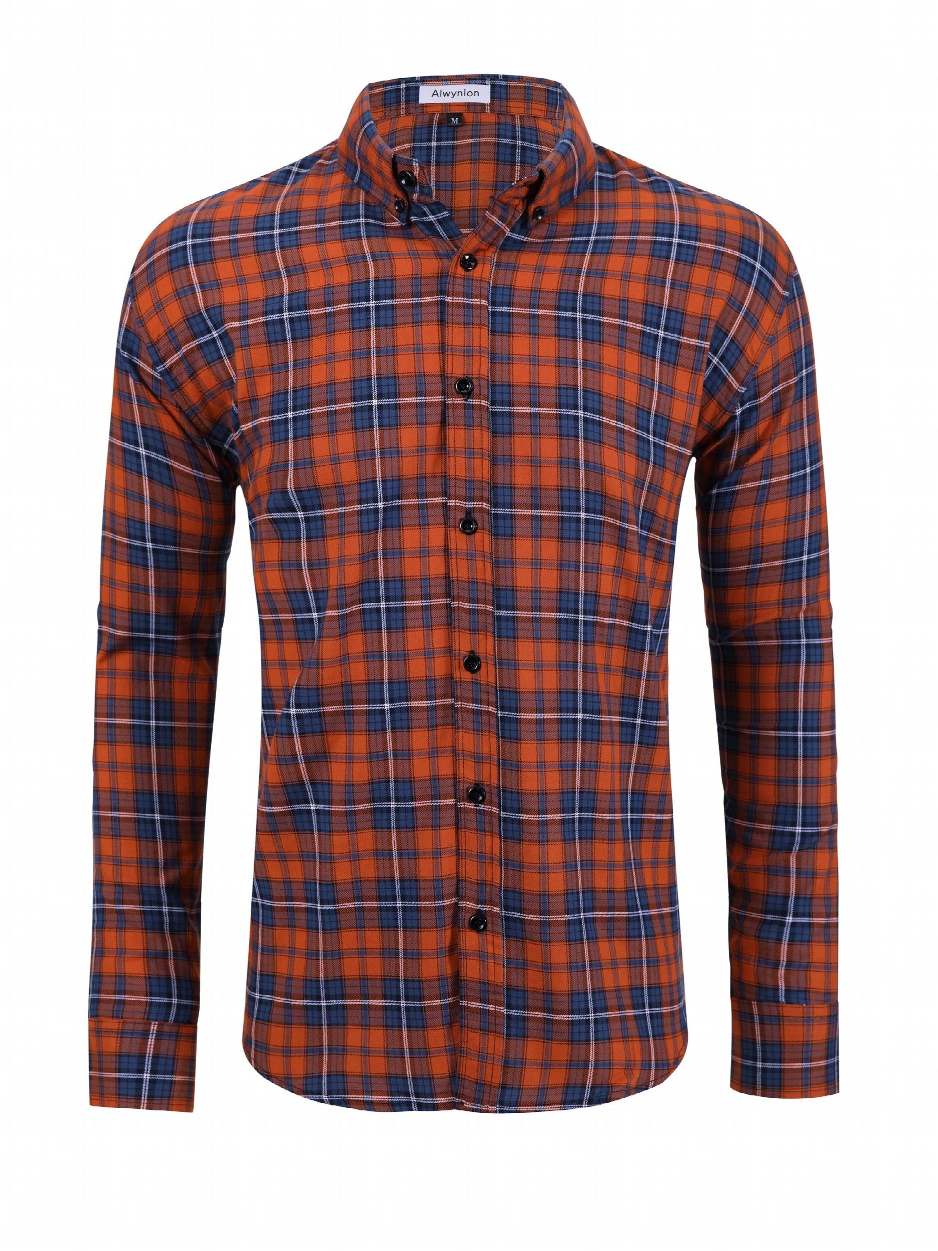 Plaid Print Men's Casual Button Up Long Sleeve Shirt
