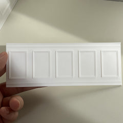 1:12 Scale Checkerboard Wainscoting 3D Wall Stickers for Dollhouses Model Homes