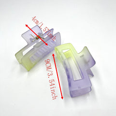 2pcs Gradient Claw Clips Hair Clips - Princess Decorative Hair Accessories