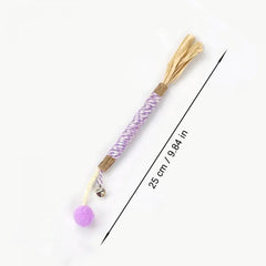 Catnip Teething Stick Cat Toy with Ball and Bell