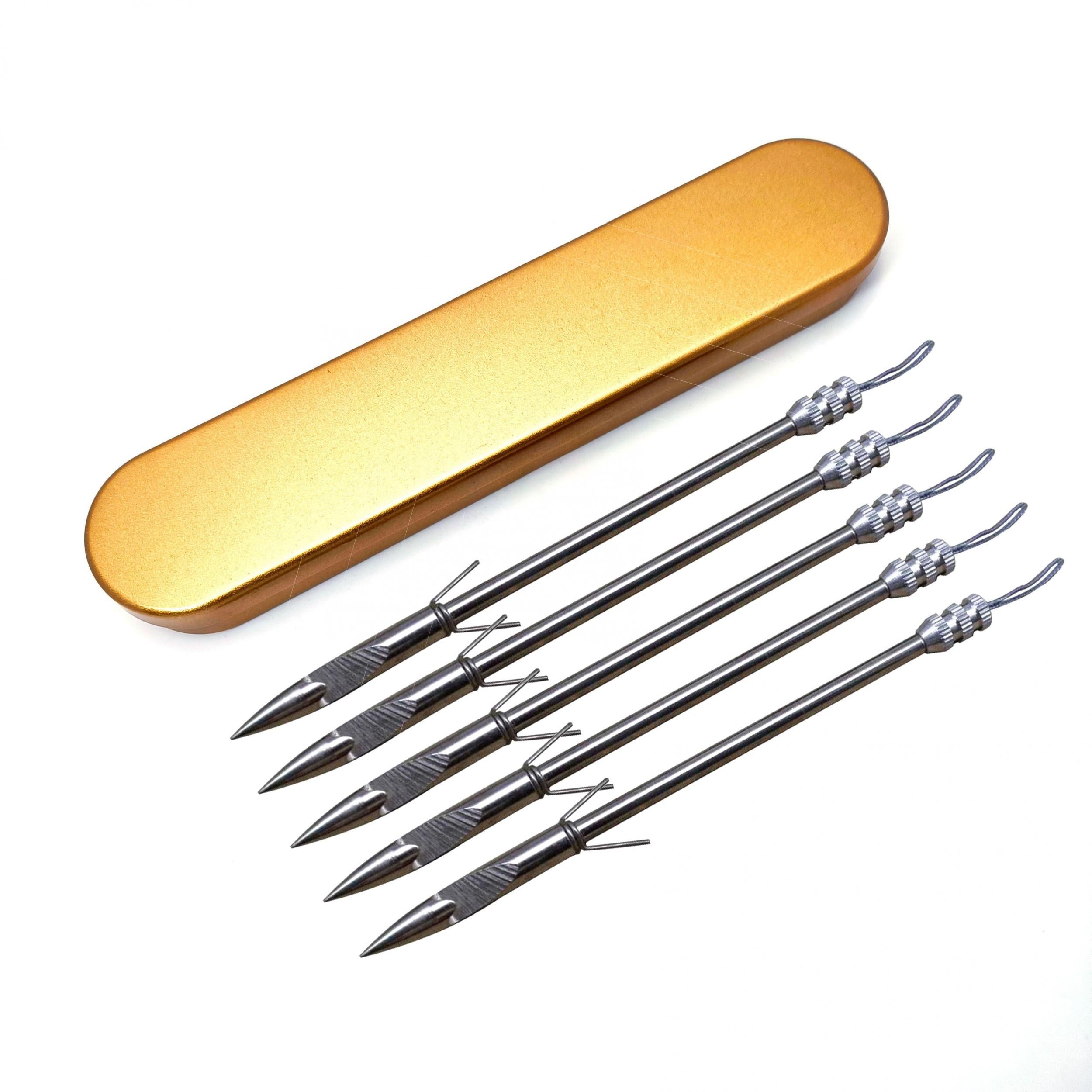 5pcs Stainless Steel Fish Dart Integrated Fishing Tackle
