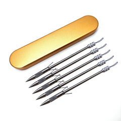 5pcs Stainless Steel Fish Dart Integrated Fishing Tackle