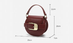 Round Saddle Bag for Women Crossbody Bags Ladies Handbag Totes