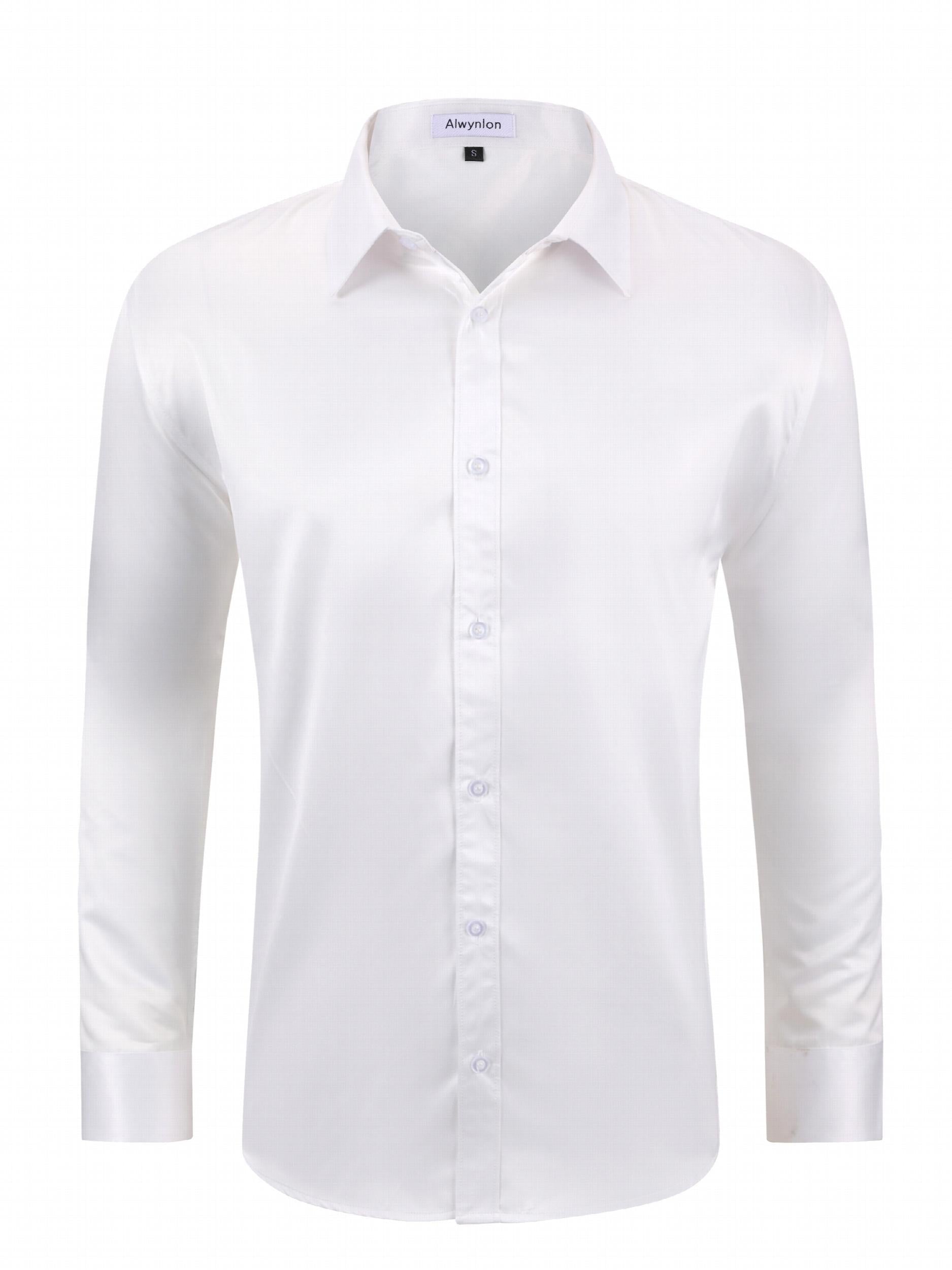 Men's Satin Button Up Shirt for Business Occasions