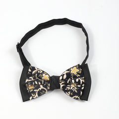 Men's Floral Double Layer Pullover Bow Tie Suit