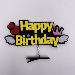 1pc Happy Birthday Spring Hairpin Party Decorative Headdress
