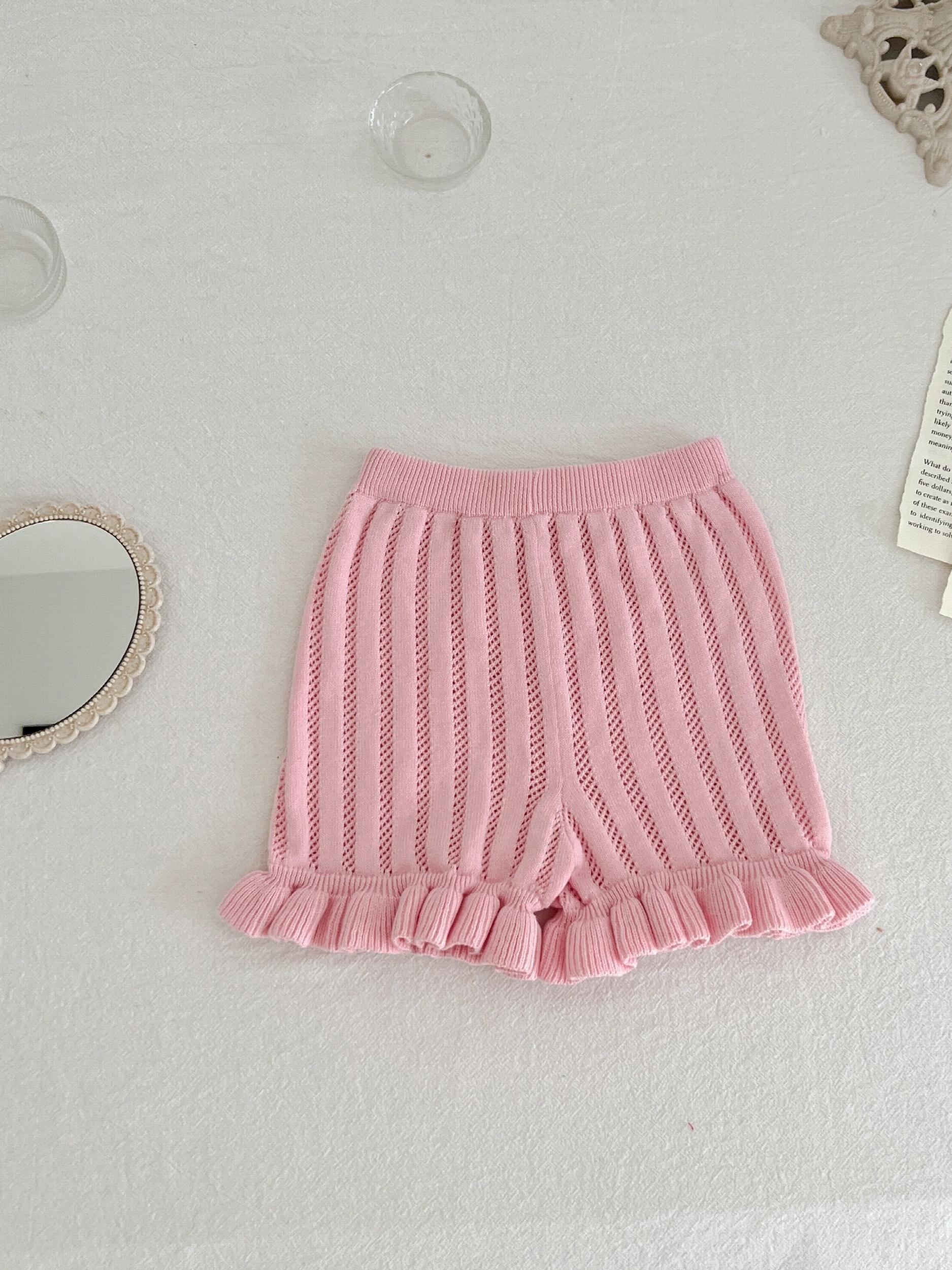 Summer Baby Girl Cotton Lace Knitted Shorts