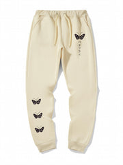 Men's Butterfly Print Jogger Sweatpants Casual Sport Pants