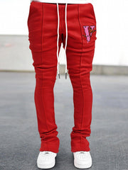 Men's Casual Sweatpants V Butterfly Graphic Pocket Elastic Waist Drawstring Flar