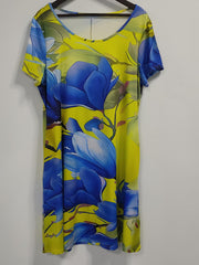 Floral Print Short Sleeve Casual Dress with Pockets
