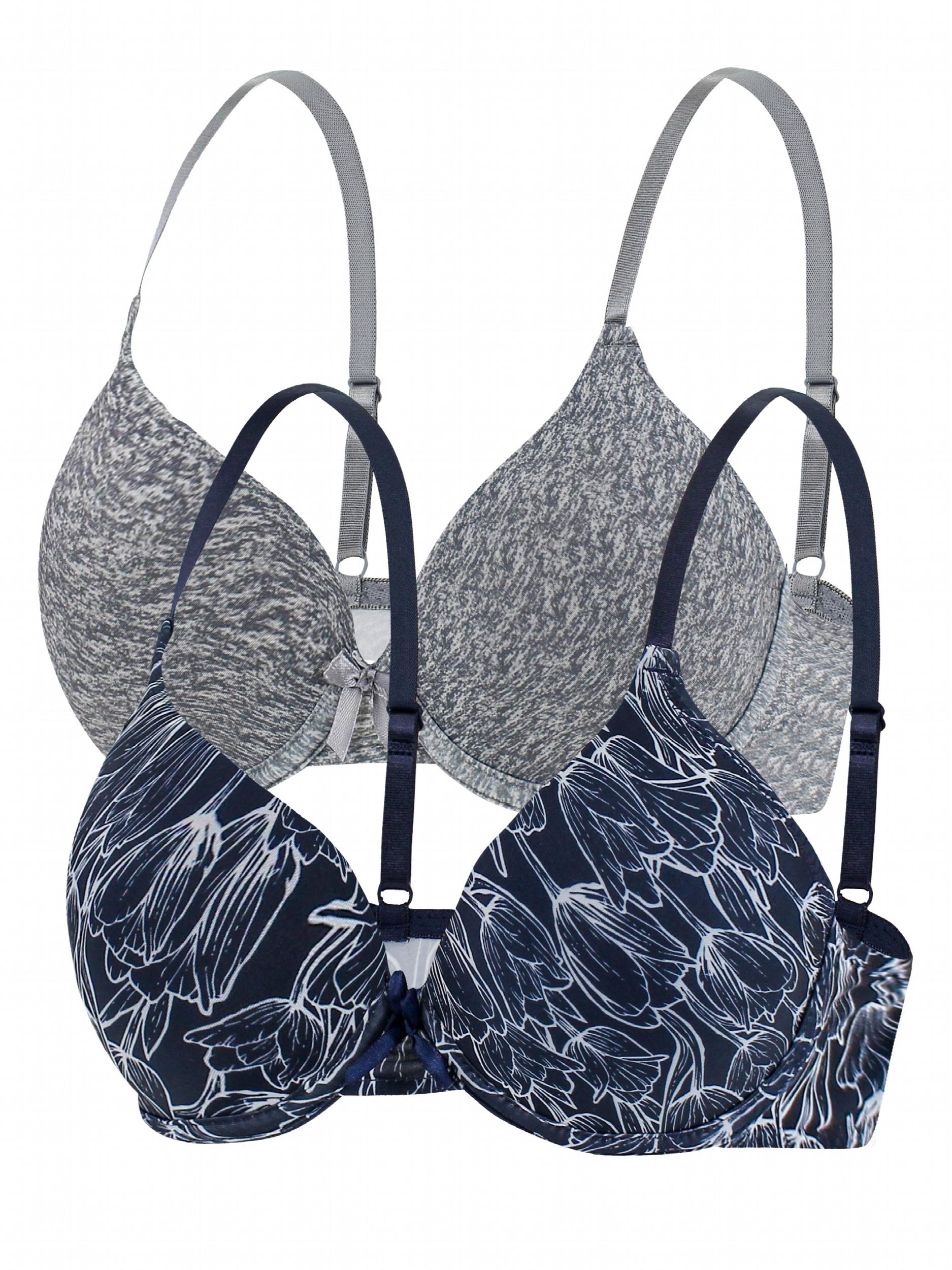 Floral Print Push Up Bras Comfortable & Breathable Women's Lingerie