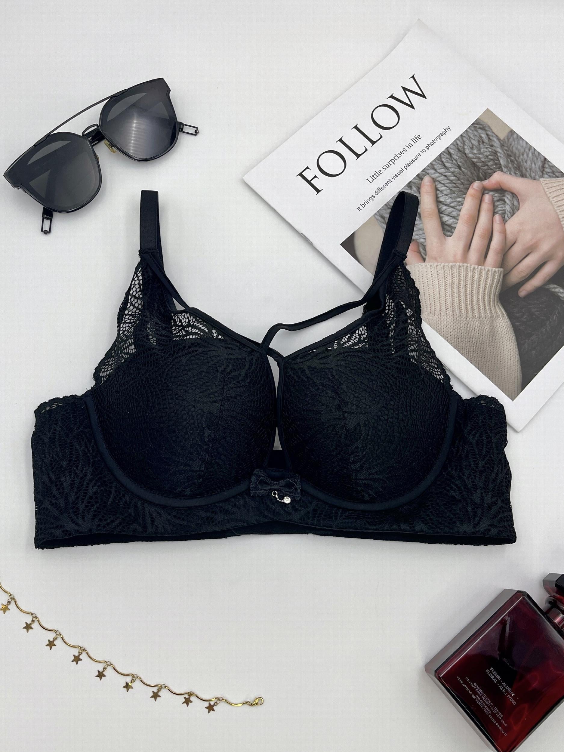 Lace Push Up Bra Breathable Cut Out Lingerie