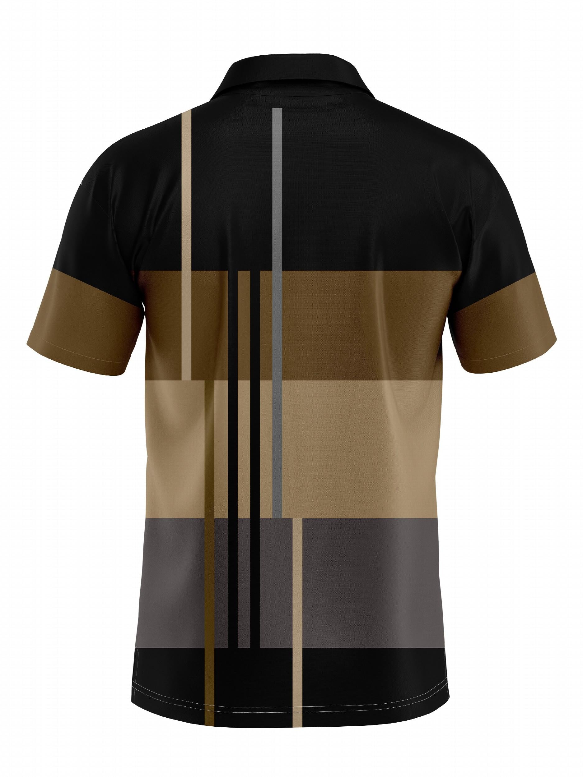 Men's Casual Short Sleeve 1 4 Button Shirt Fitness Training