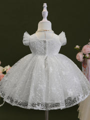 Baby & Fairy Gown Dress Hundred Christening Party Dress With Headdress