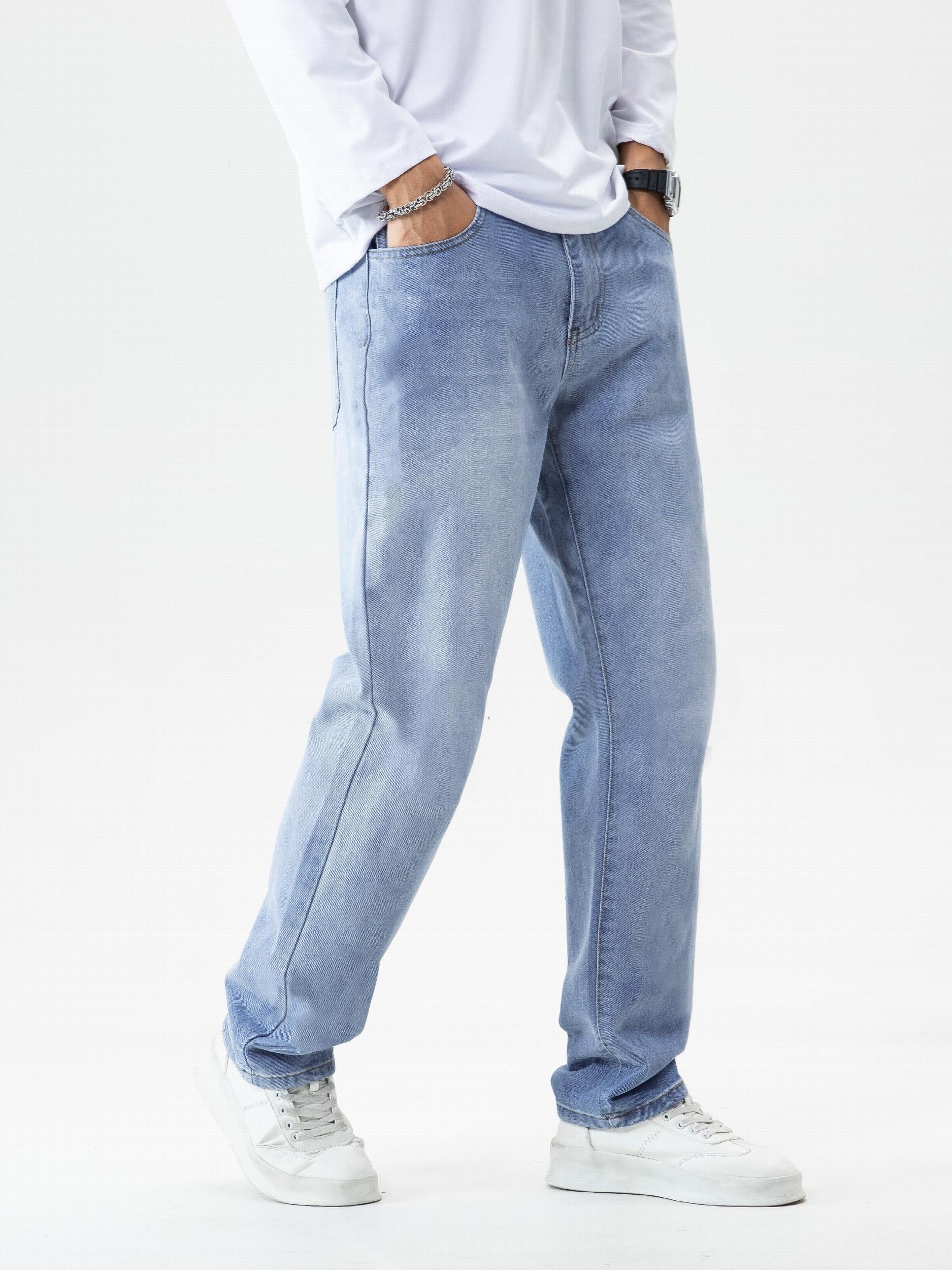 Men's Loose Fit Classic Jeans for All Seasons