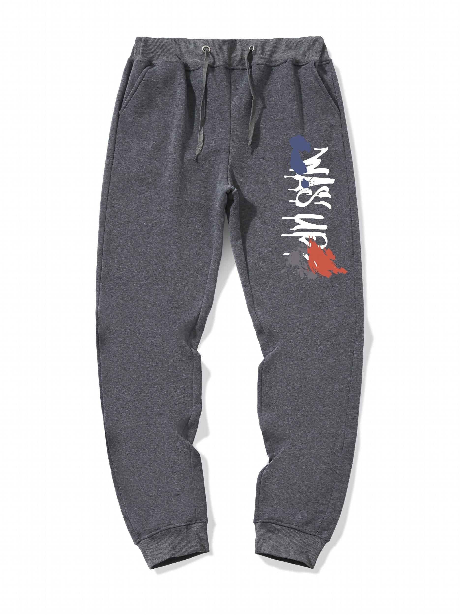 Men's Tie Dye Letter Print Jogger Sweatpants