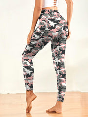 Camo Slim Fit Yoga Pants High Stretch With Pockets Fitness Yoga Leggings